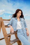  Quần jeans lửng, Ống đứng 21SQDE014X 