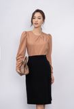  Chân váy ngang gối, Dáng A 22SCVE009D 