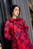  Đầm tay dài, Dáng thắt eo 21SDKE035F 