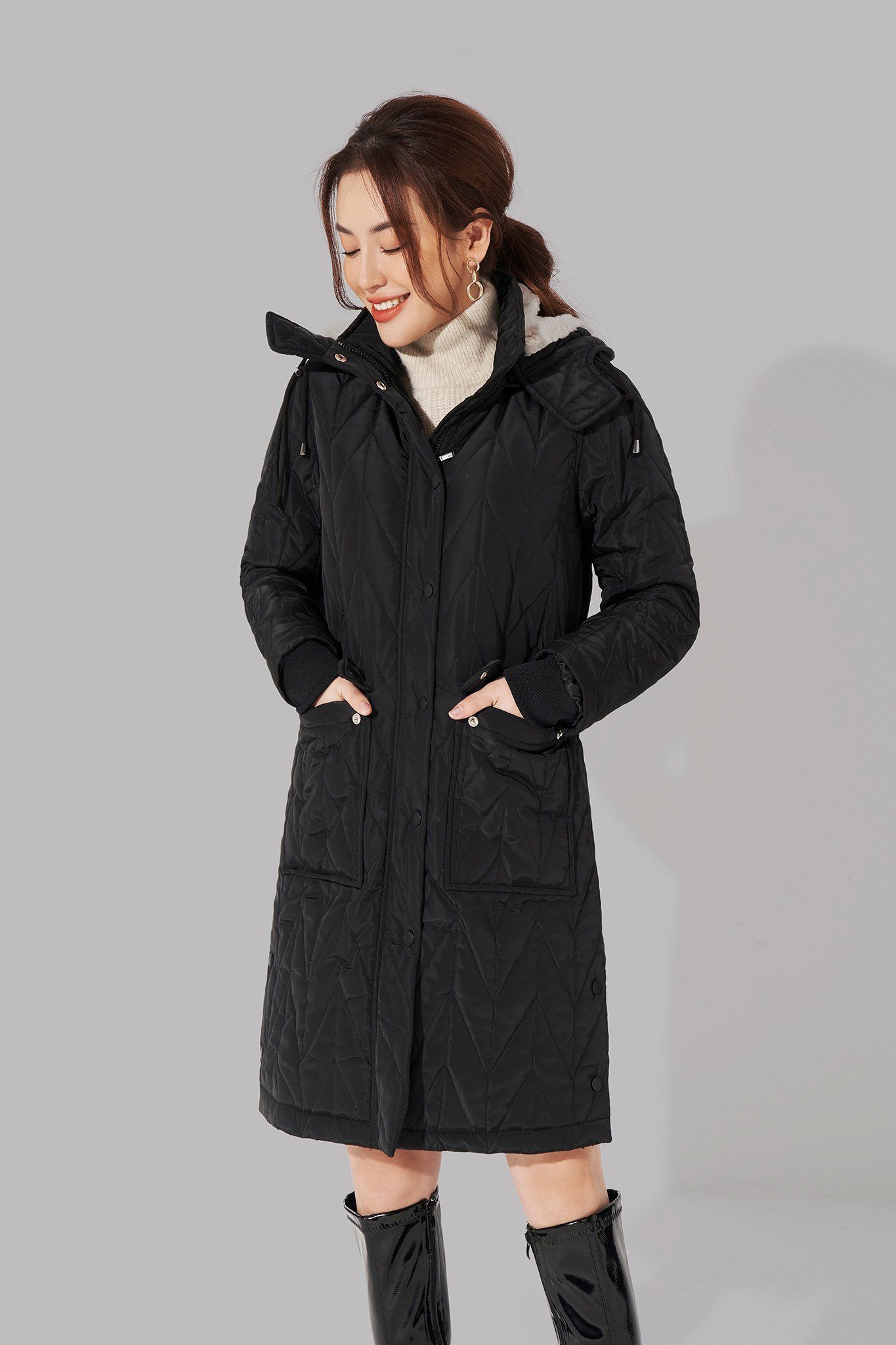  Áo chần bông,  21ACOE023D 