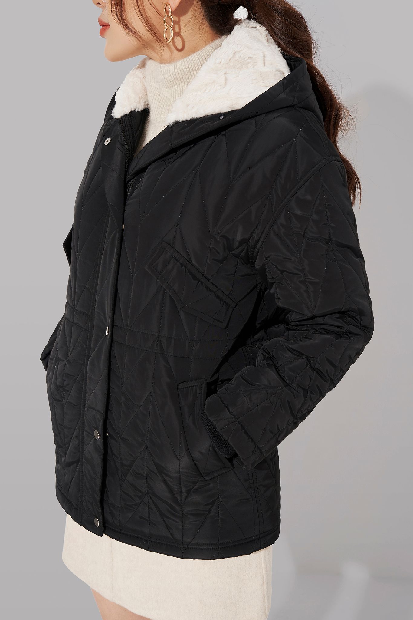  Áo chần bông,  21ACOE025D 