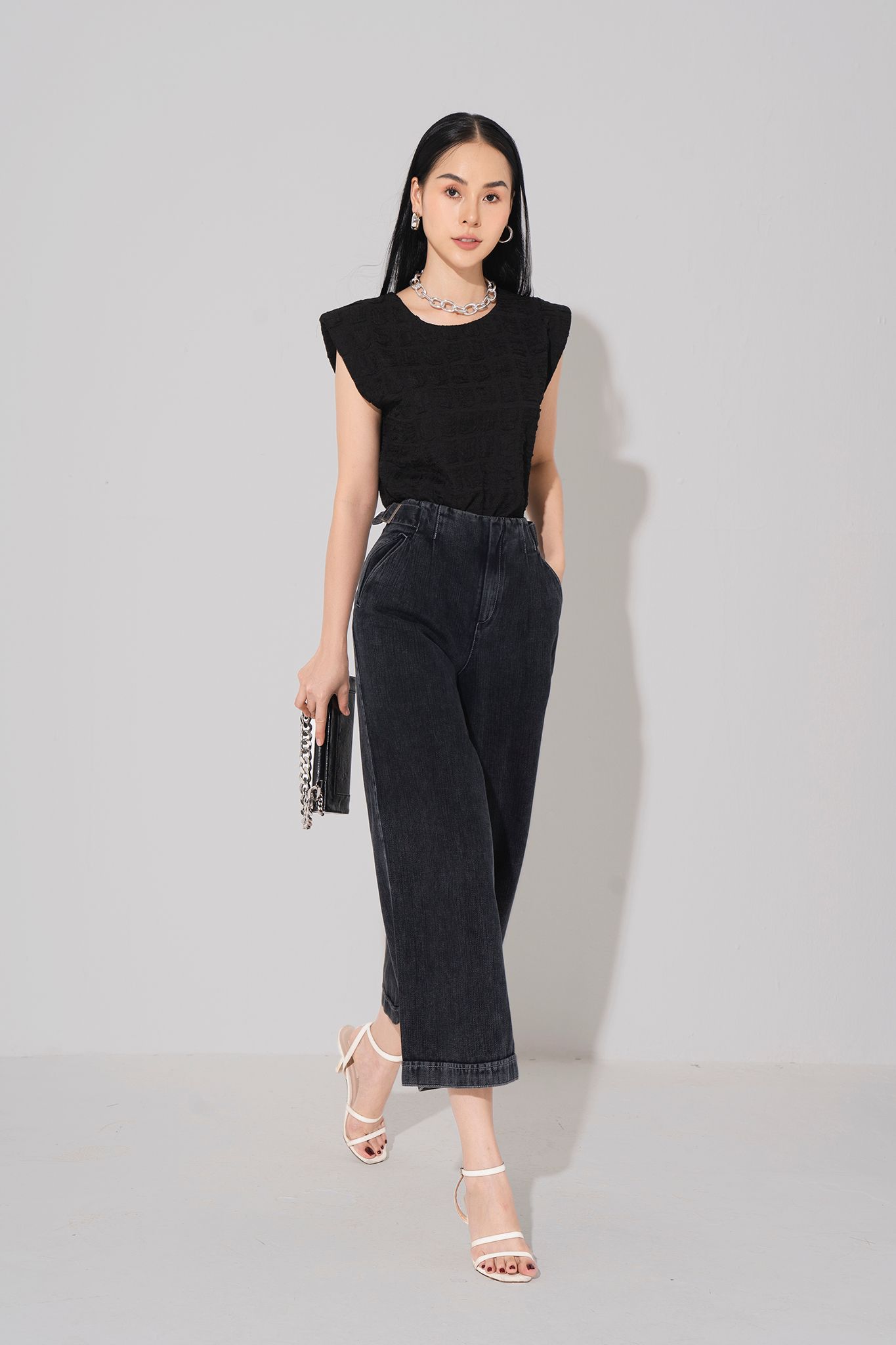  Quần Jeans lửng,  21SQJE006D 