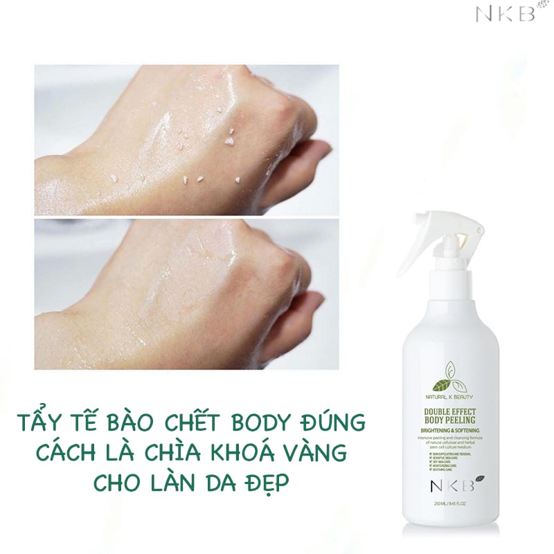Tẩy tế bào chết peel toàn thân NKB DOUBLE EFFECT BODY PEELING
