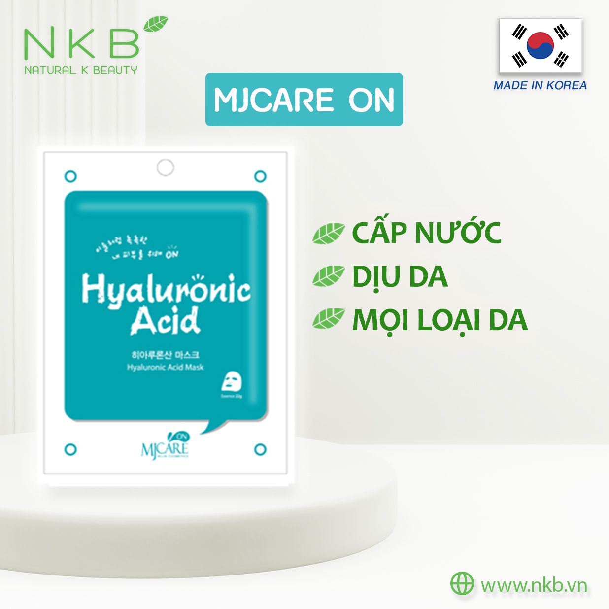 MJCARE ON HYALURONIC ACID MASK - Mặt nạ cấp nước MJCARE ON 