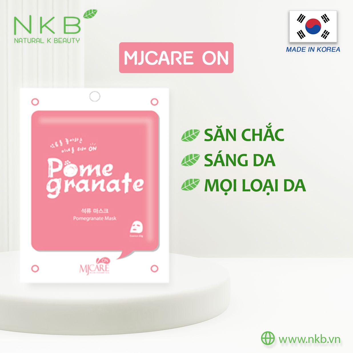  MJCARE ON POMEGRANATE MASK - Mặt nạ Lựu MJCARE ON 