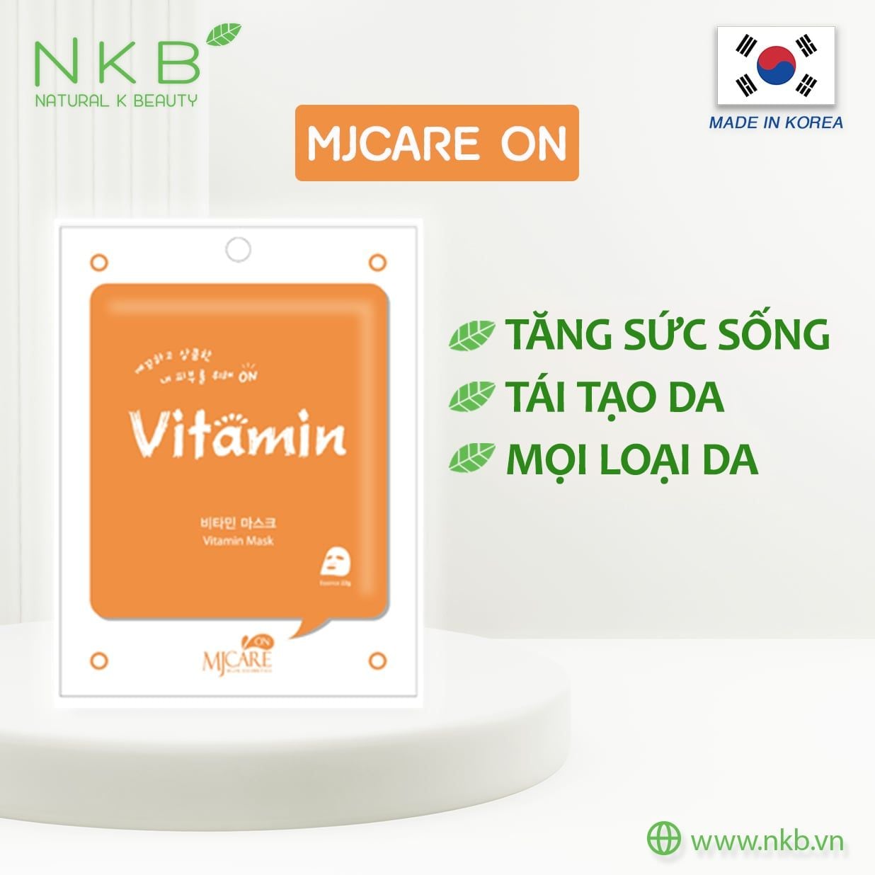  MJCARE ON VITAMIN MASK - Mặt nạ Vitamin MJCARE ON 