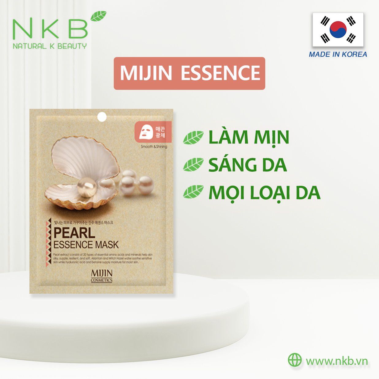  MIJIN PEARL ESSENCE MASK - Mặt nạ Ngọc trai MIJIN ESSENCE 