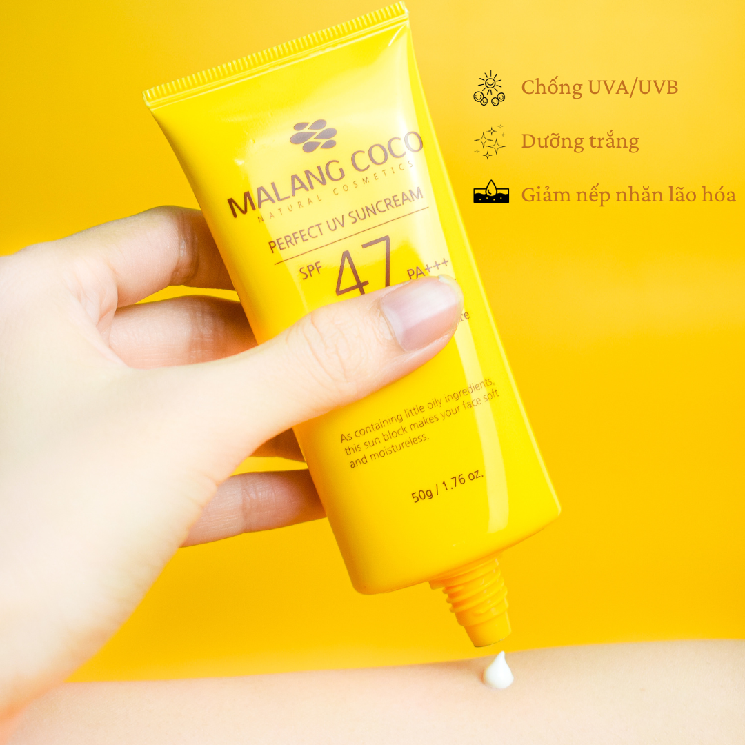  MALANGCOCO PERFECT SUNCREAM SPF 47 PA +++ | Kem chống nắng SPF 47 PA +++ 