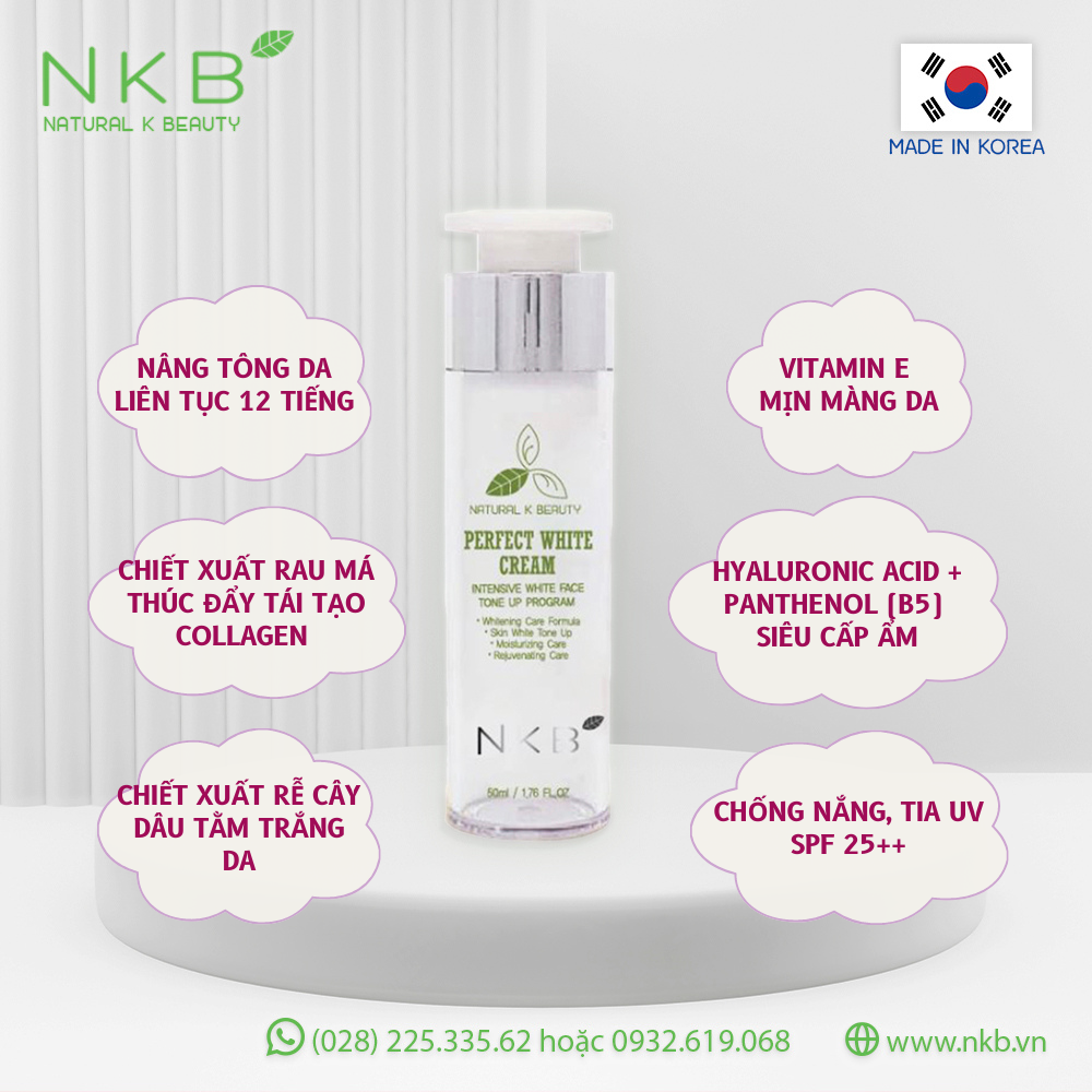  Kem Dưỡng Trắng Da NKB PERFECT WHITE CREAM 