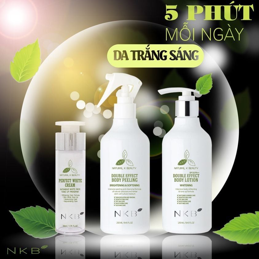  Kem dưỡng trắng da toàn thân NKB DOUBLE EFFECT BODY LOTION 