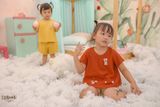  Áo linen xẻ lưng bé gái 