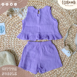  Set bé gái Baby Leaf cotton bubble 