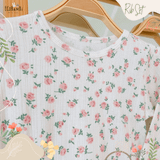  Bộ tay dài thun rib in hoa bé gái ECOBAMBI - BB-23BOBG027 - 8935334001183 