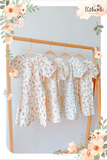  Đầm cotton muslin hoa cỏ mùa xuân dáng tay phồng - BB-23DAMBG002 - 8935334000148 