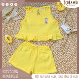  Set bé gái Baby Leaf cotton bubble 