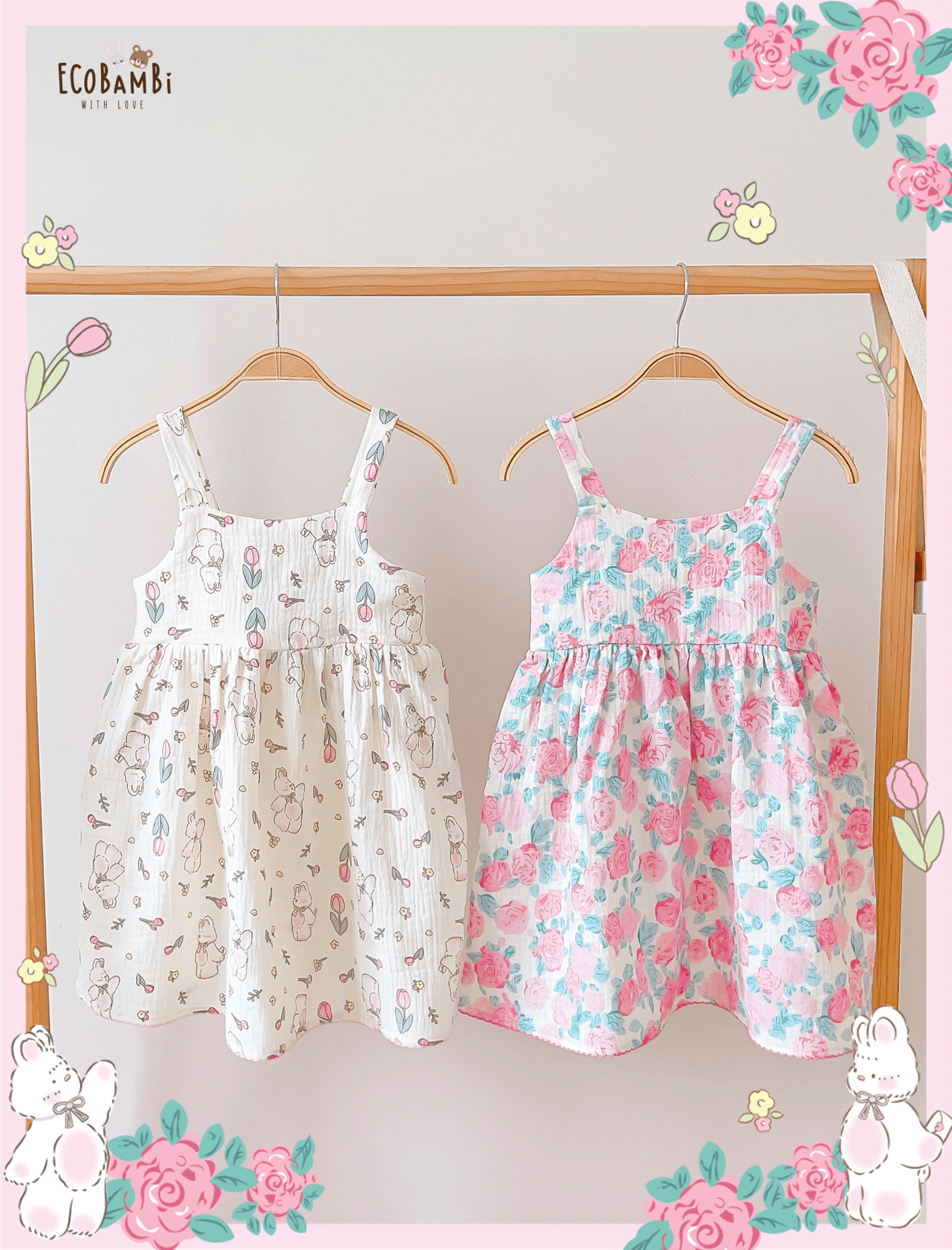  Đầm muslin dáng babydoll thắt nơ ở lưng bé gái - BB-23DAMBG035 - 8935334000988 