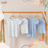  Bộ thun rib tay ngắn cổ bèo - quần lửng bé gái - BB-23BOBG031 - 8935334001282 