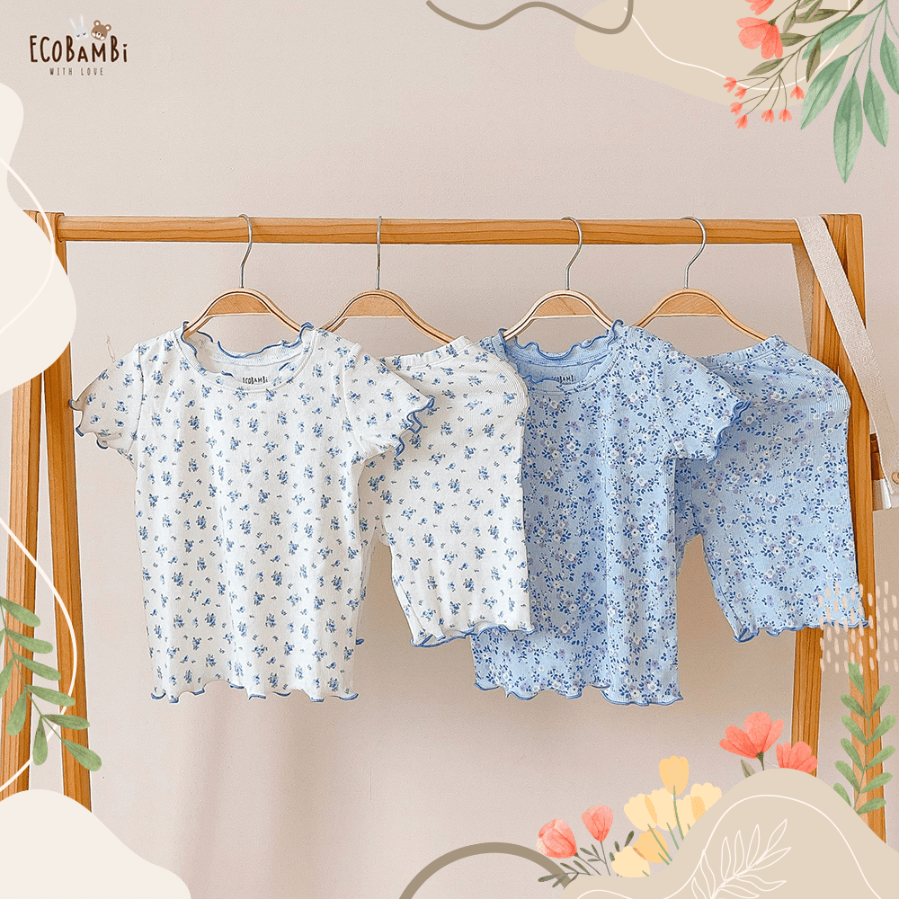  Bộ thun rib tay ngắn cổ bèo - quần lửng bé gái - BB-23BOBG031 - 8935334001282 