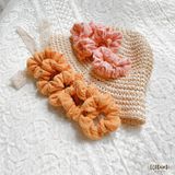  Scrunchies cotton in hoạ tiết - bản nhỏ 