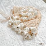  Scrunchies cotton in hoạ tiết - bản nhỏ 