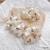  Scrunchies cotton in hoạ tiết - bản nhỏ 