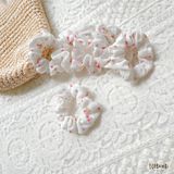  Scrunchies cotton in hoạ tiết - bản nhỏ 