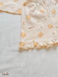  Bộ bé gái TAY CÁNH TIÊN thun thông hơi cotton Hàn Quốc, kiểu dệt jacquard in hoạ tiết dễ thương - 8935334000391 