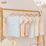  Bộ bé gái tay ngắn, quần lửng thun cotton jacquard in hoạ tiết hoa nhí dễ thương cho bé yêu BB-23BOBG026 - ECOBAMBI - 8935334001176 