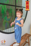  Jumpsuit bé gái tencel denim 