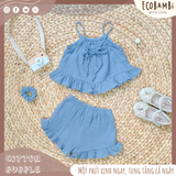  Set bé gái Petal cotton bubble 