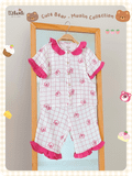  Pyjama muslin cổ lá sen phối bèo bé gái - BB-23BOBG029 - 8935334001206 
