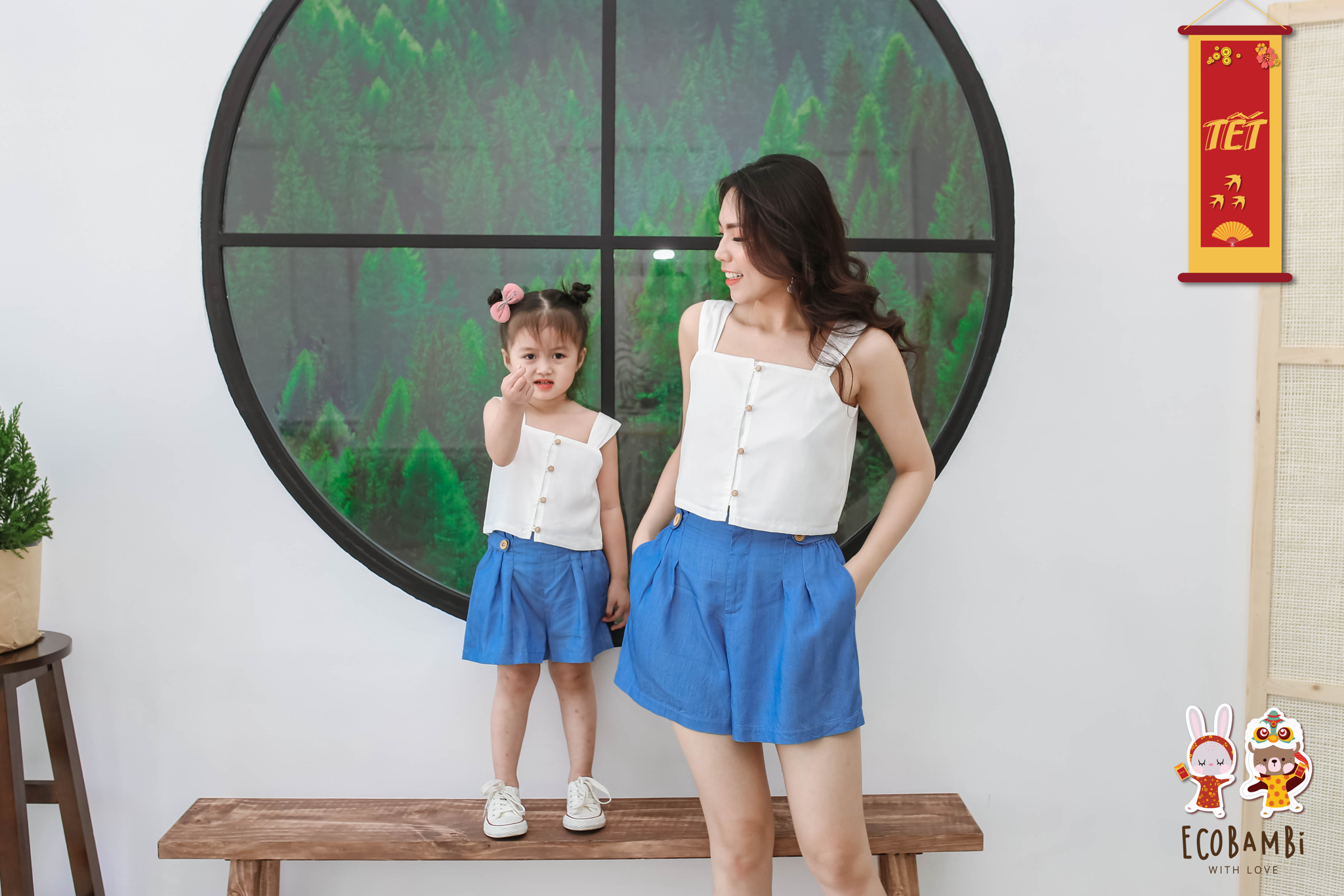  Quần shorts nữ tencel denim 