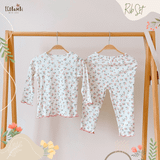  Bộ tay dài thun rib in hoa bé gái ECOBAMBI - BB-23BOBG027 - 8935334001183 