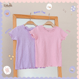 Áo thun tay ngắn - cổ bèo bé gái trơn - BB-23AOBG031 - 8935334001220 