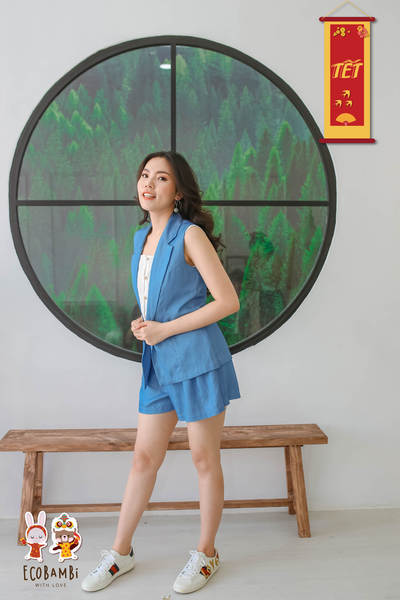  Blazer nữ tencel denim 