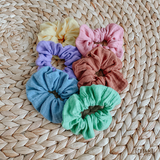  Scrunchies sắc màu cotton bubble - bản to 