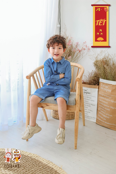  Quần lửng bé trai tencel denim 
