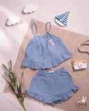  Set bé gái Petal cotton bubble 