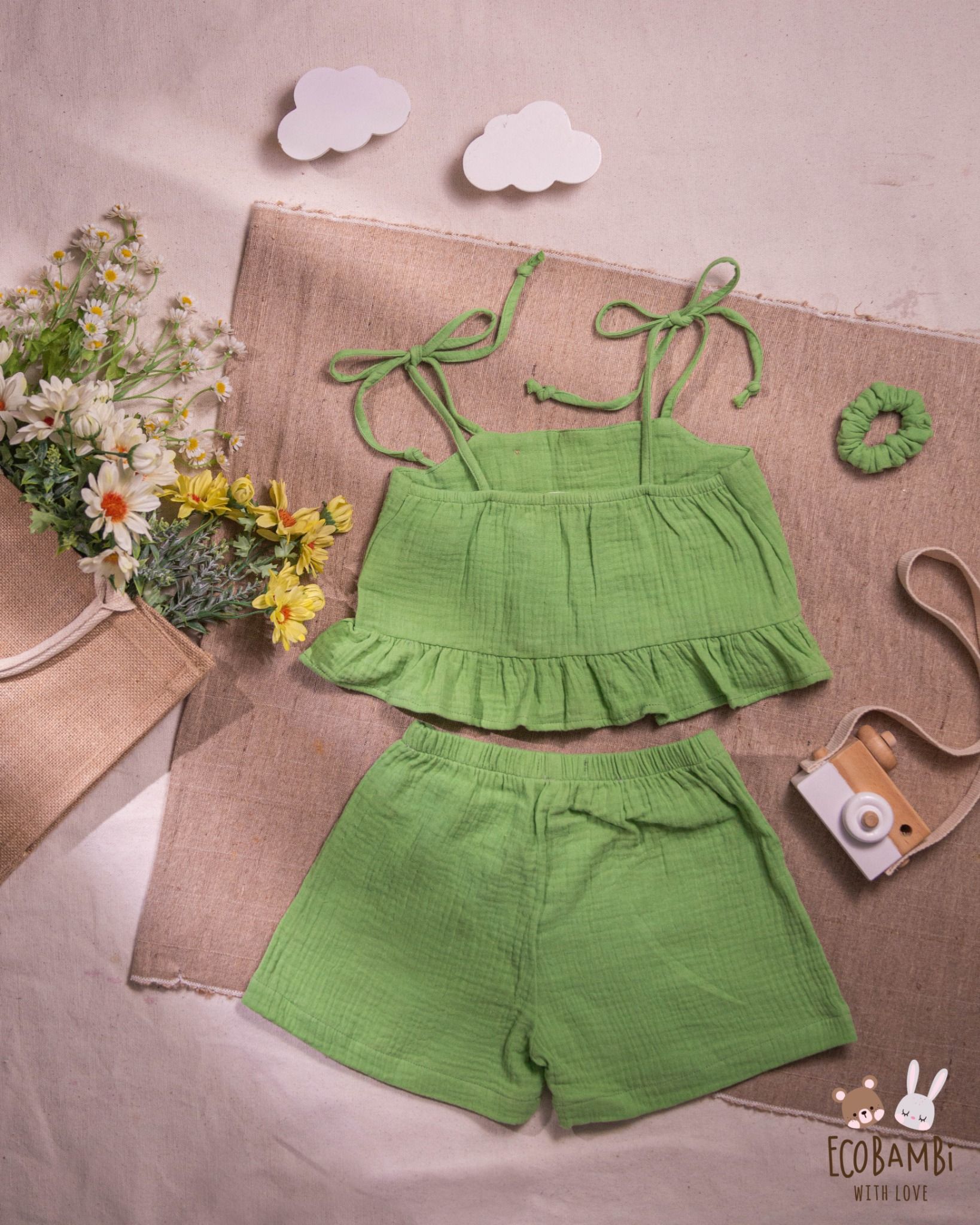  Set bé gái Blooming cotton bubble 