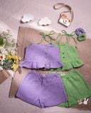  Set bé gái Blooming cotton bubble 