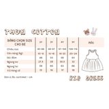  Đầm thun gân Hàn bé gái ECOBAMBI - Mẫu sát nách, hoạ tiết trái tim 