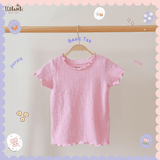  Áo thun tay ngắn - cổ bèo bé gái trơn - BB-23AOBG031 - 8935334001220 