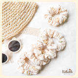  Scrunchies cotton in hoạ tiết - bản nhỏ 