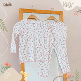  Bộ tay dài thun rib in hoa bé gái ECOBAMBI - BB-23BOBG027 - 8935334001183 