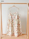  Đầm 2 dây cotton muslin, nút cài giữa, dáng xoè đáng yêu mặc nhà cho nữ Innies - IN-23DAMNU002 - 8935334000919 