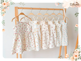  Đầm xoè 2 dây cotton muslin in hoạ tiết đáng yêu cho bé gái Ecobambi - BB-23DAMBG001 - 8935334000827 