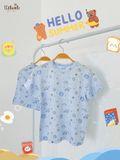  Bộ thun tay ngắn - quần lỡ in họa tiết bé trai ECOBAMBI - BB-24BOBT004 