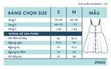  Đầm 2 dây cotton muslin, nút cài giữa, dáng xoè đáng yêu mặc nhà cho nữ Innies - IN-23DAMNU002 