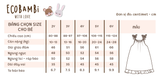  Đầm 2 dây CỔ YẾM đuôi cá cotton MUSLIN in hoạ tiết đáng yêu cho bé gái Ecobambi - BB-23DAMBG005 - 8935334000971 