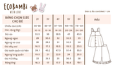  Bộ sát nách, QUẦN LỬNG cotton MUSLIN in hoạ tiết đáng yêu cho bé gái Ecobambi - BB-23BOBG007 - 8935334000964 
